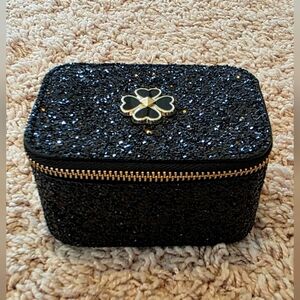 Kate Spade Odette Black Glitter Jewelry Holder NWT